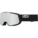 (取寄) 100% スノークラフト Xl ゴーグル 100% Snowcraft XL Goggle Black/Silver/Mirror Silver