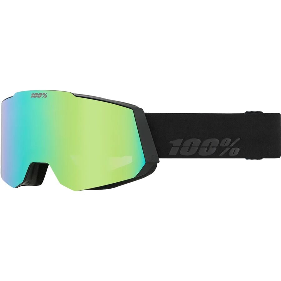 () 100% Ρե  100% Snowcraft Goggle Black/Green/Mirror Green