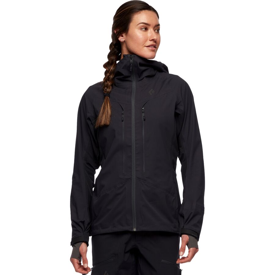 () ubN_Ch fB[X h[ pg[ nCubg VF WPbg - EBY Black Diamond women Dawn Patrol Hybrid Shell Jacket - Women's Black