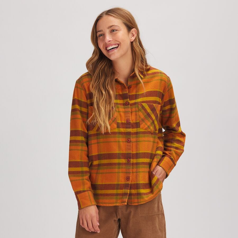 () XgCbN fB[X fC[ tl - EBY Stoic women Daily Flannel - Women's Rust Plaid