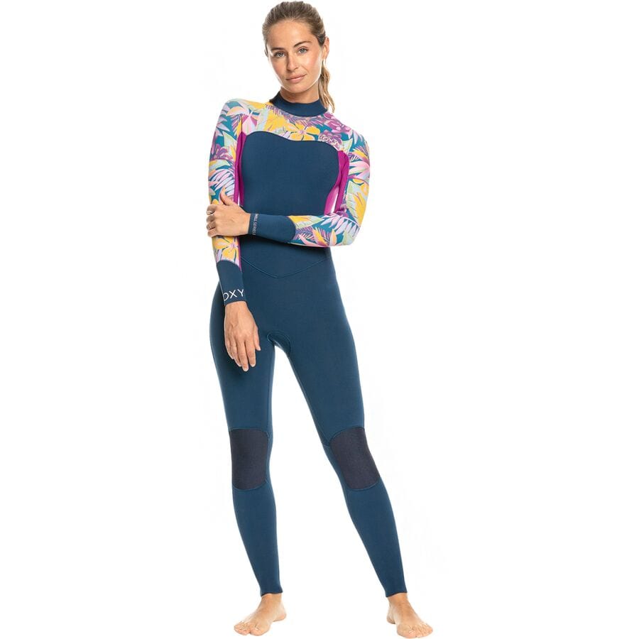 ()  ǥ 3/2MM  ꡼ Хå-å GBS åȥ -  Roxy women 3/2mm Swell Series Back-Zip GBS Wetsuit - Women's Anthracite Hot Tropics Swim Ax