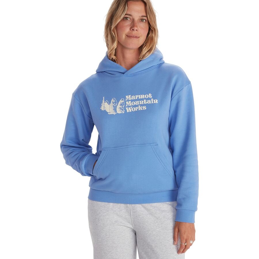 () }[bg fB[X wr[EFCg p[J[ Marmot women Heavyweight Hoodie - Women's Getaway Blue