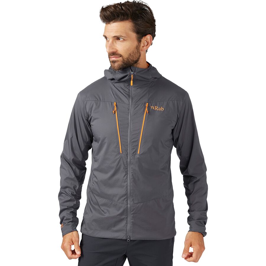 (取寄) ラブ メンズ VR アルパイン ライト ジャケット - メンズ Rab men VR Alpine Light Jacket - Men's Graphene