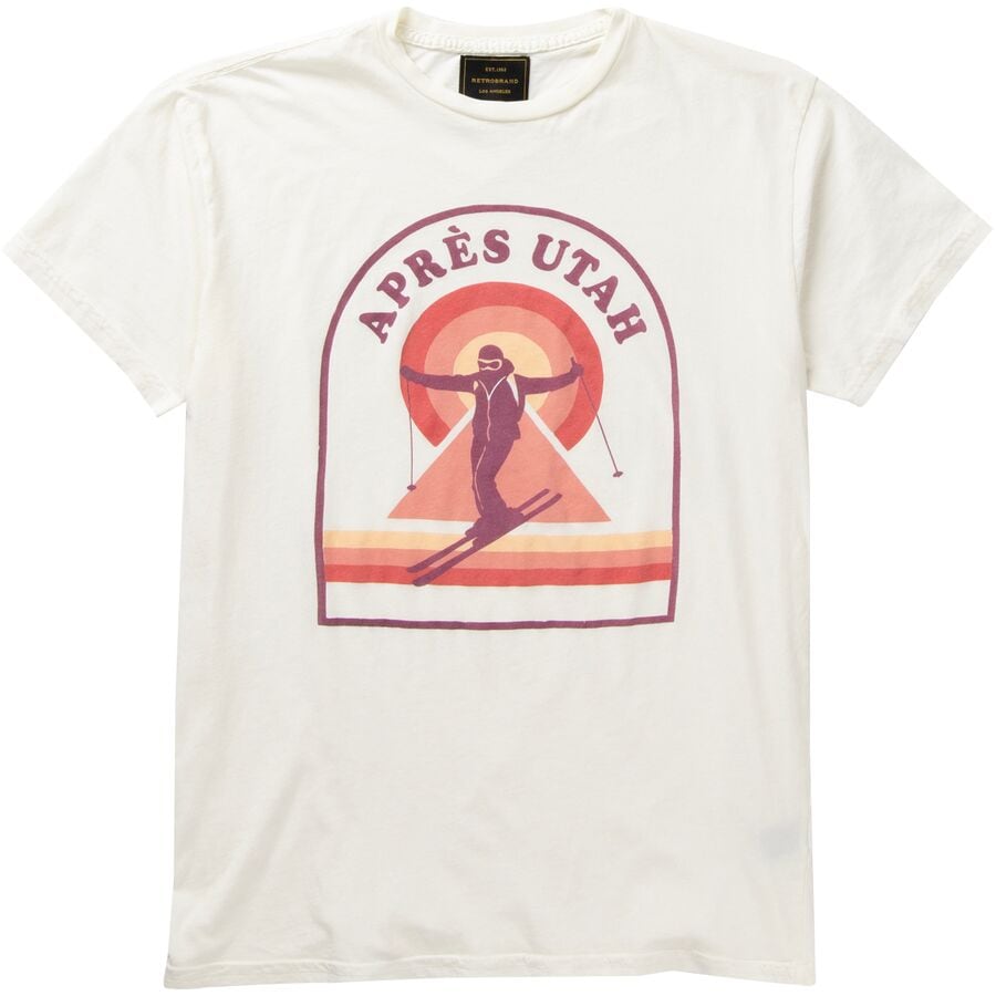 () IWiguh fB[X Av ^ T-Vc - EBY Original Retro Brand women Apres Utah T-Shirt - Women's Antique White