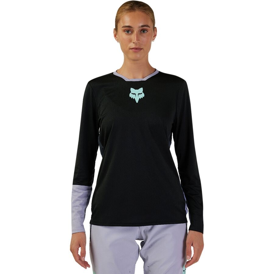 (取寄) フォックスレーシング レディース ディフェンド ロング-スローブ ジャージ - ウィメンズ Fox Racing women Defend Long-Sleeve Jersey - Women's Black Race