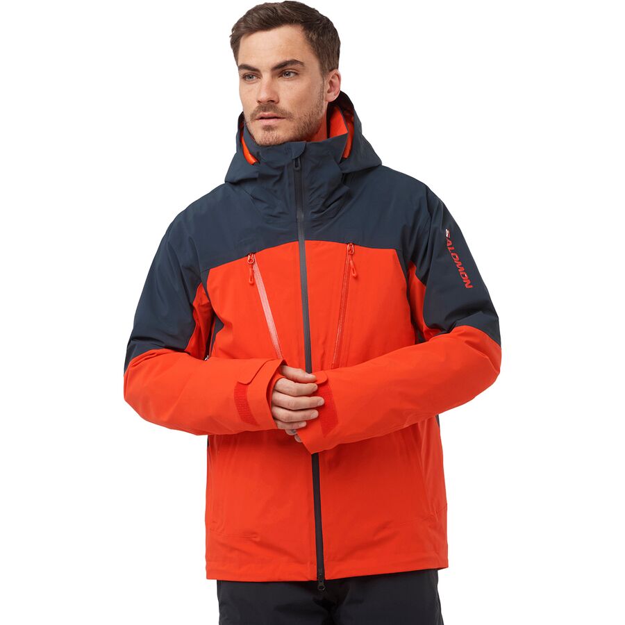 () T Y uAg WPbg - Y Salomon men Brilliant Jacket - Men's Fiery Red/Carbon