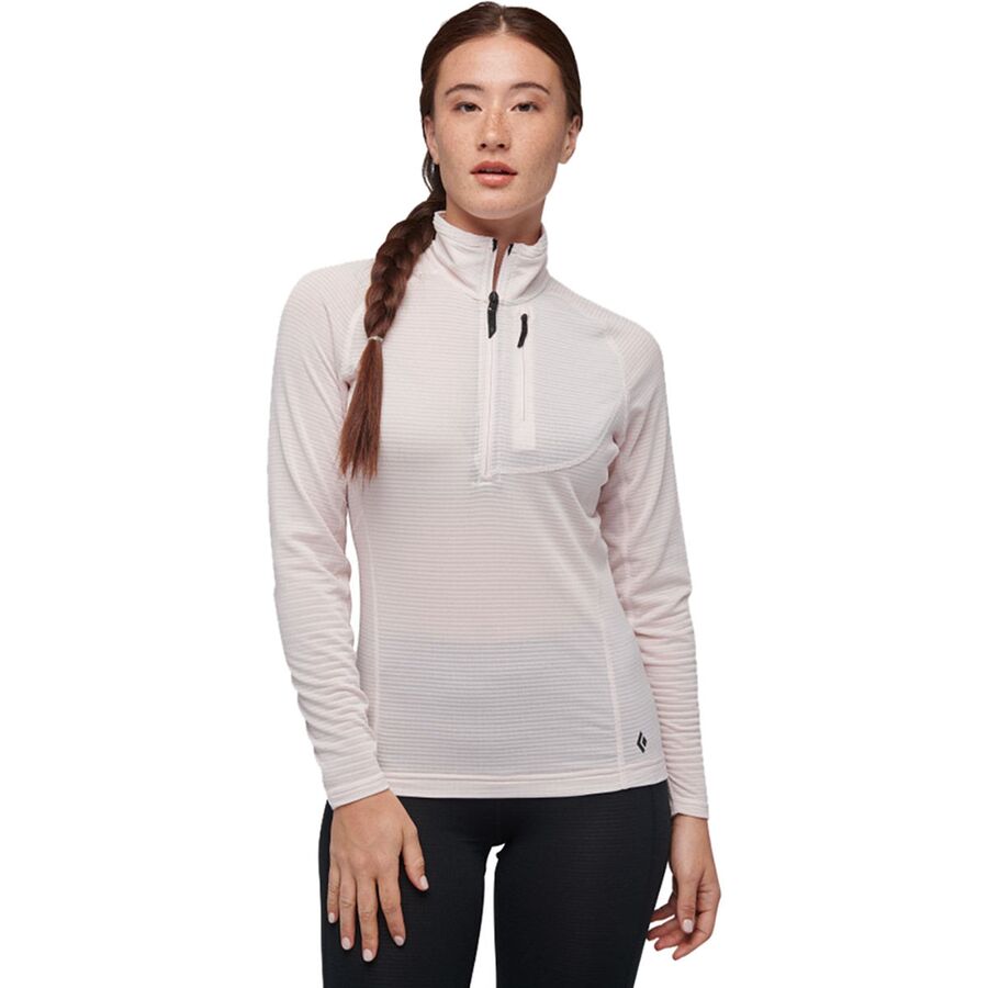 (取寄) ブラックダイヤモンド レディース コウフィシェント Lt 1/4-ジップ プルオーバー - ウィメンズ Black Diamond women Coefficient LT 1/4-Zip Pullover - Women's Ice Pink