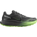 (取寄) サロモン メンズ グライド マックス トレイル ランニング シューズ - メンズ Salomon men Glide Max Trail Running Shoe - Men 039 s India Ink/Black/Green Gecko