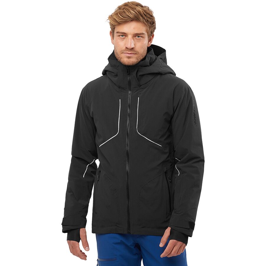 ()   ֥ꥢ 㥱å -  Salomon men Brilliant Jacket - Men's Deep Black/White