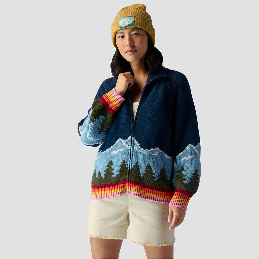 () fB[X U rX^ t-Wbv Z[^[ - EBY The Great Outdoors women The Vista Full-Zip Sweater - Women's Evergreen