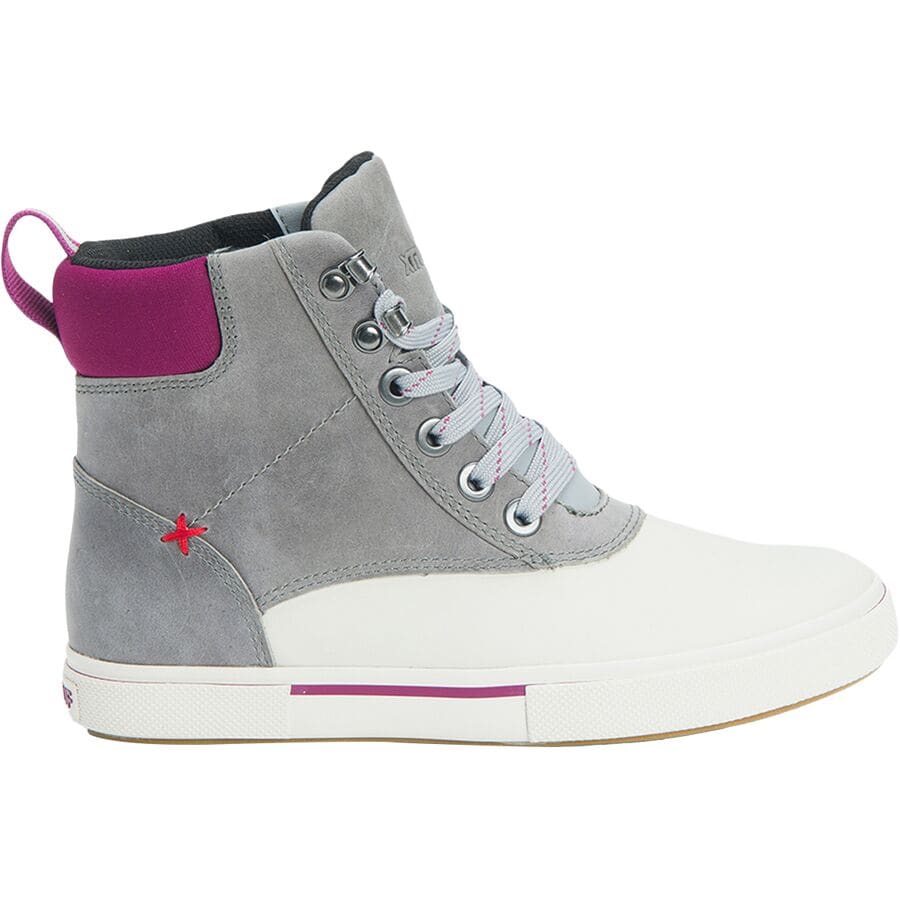 () GNXg^t fB[X AN 6C` [X U[ fbN u[c - EBY Xtratuf women Ankle 6in Lace Leather Deck Boots - Women's Dolphin Gray