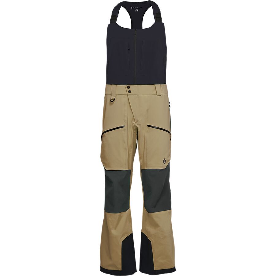 (取寄) ブラックダイヤモンド メンズ リーコン プロ ストレッチ ビブ パンツ - メンズ Black Diamond men Recon Pro Stretch Bib Pant - Men's Khaki/Smoke