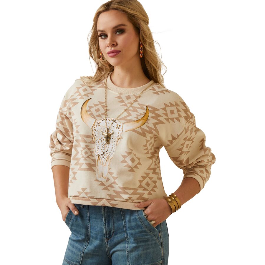 () AAbg fB[X XEFbgVc - EBY Ariat women O'Keefe Sweatshirt - Women's Brazilian Sand