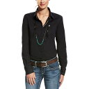 (取寄) アリアット レディース リンクル レジスト カービー ストレッチ シャツ - ウィメンズ Ariat women Wrinkle Resist Kirby Stretch Shirt - Women's Black