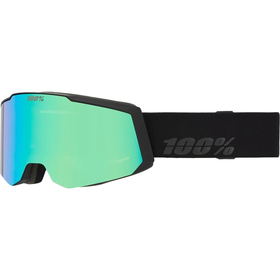 (取寄) 100% スノークラフト S AF ハイパー ゴーグル 100% Snowcraft S AF HiPER Goggle Black/Green