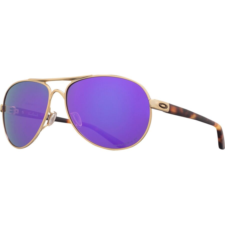 (取寄) オークリー レディース フィードバック ポーラライズド サングラス - ウィメンズ Oakley women Feedback Polarized Sunglasses - Women's Satin Gold/PRIZM Volt Polar 1