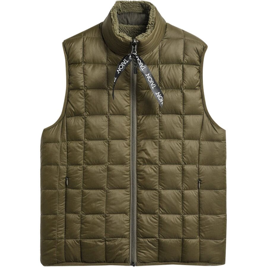 ()  ޥƥ С֥  X ܥ ٥ Taion Mountain Reversible Down x Boa Vest Olive/Dark Olive