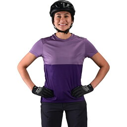 (取寄) トロイリーデザインズ レディース リリウム ショートスリーブ ジャージ - ウィメンズ Troy Lee Designs women Lilium Short-Sleeve Jersey - Women's Block Orchid/Purple