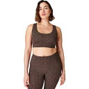 () XEFbeB xeB fB[X X[p[ \tg o[Vu K u - EBY Sweaty Betty women Super Soft Reversible Yoga Bra - Women's Brown Leopard Markings Print/Walnut Brown