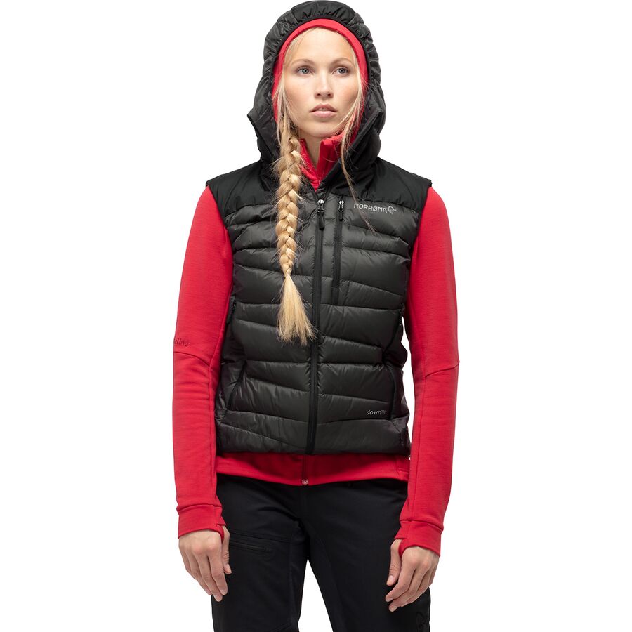 (取寄) ノローナ レディース ファルケティンド 750 ダウン ベスト - ウィメンズ Norrona women Falketind 750 Down Vest - Women's Caviar