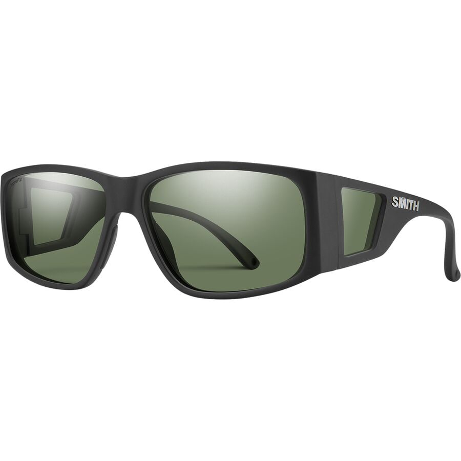 () X~X [ s[N N}|bv TOX Smith Monroe Peak ChromaPop Sunglasses Matte Black/ChromaPop Polarized Gray Green