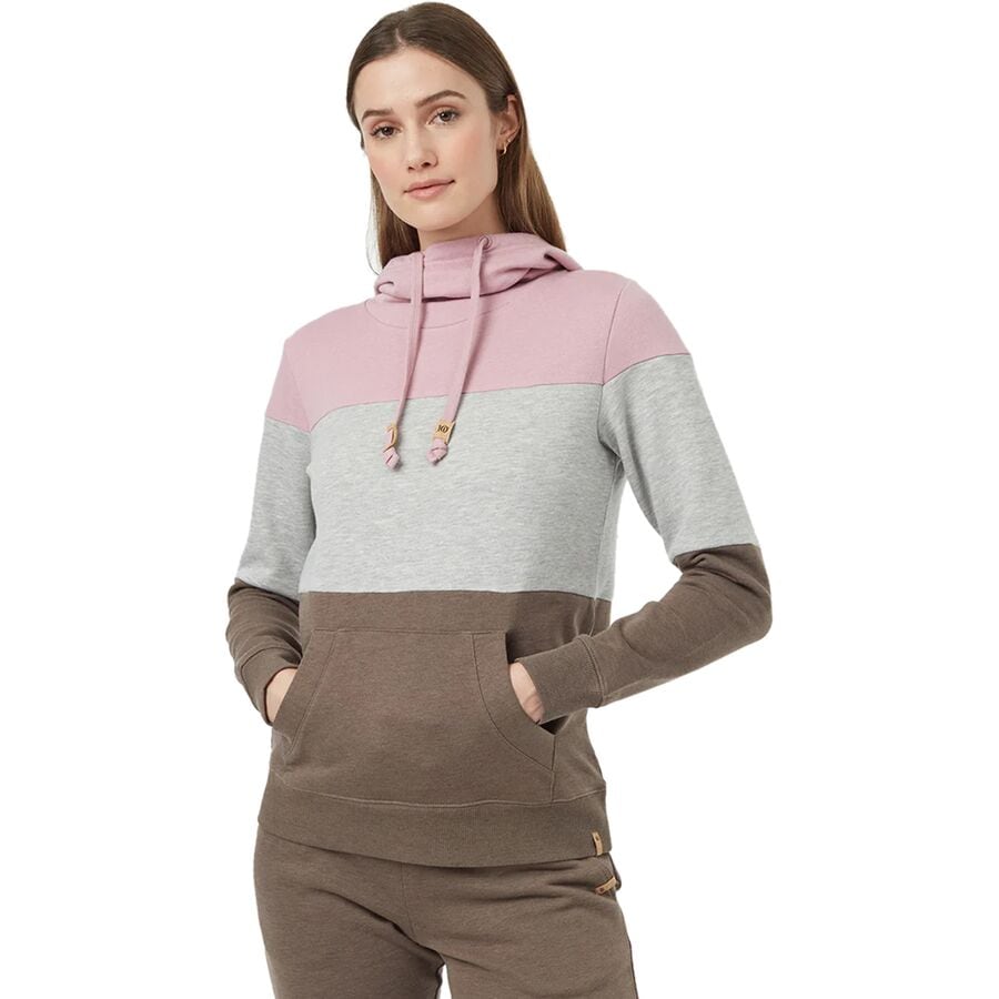 () ec[ fB[X c[t[X ubN oV[ p[J[ Tentree women TreeFleece Blocked Banshee Hoodie - Women's Dawn Pink/Grey Heather/Falcon