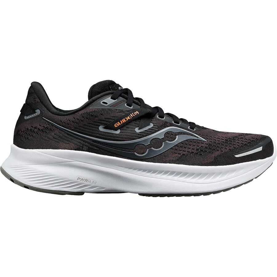 () TbJj[ Y KCh 16 Ch jO V[Y - Y Saucony men Guide 16 Wide Running Shoe - Men's Black/White