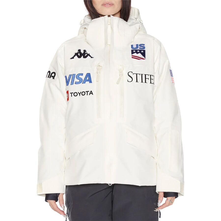 () fB[X AX WPbg - EBY Kappa USA women 6Cento 604T US Jacket - Women's White Milk