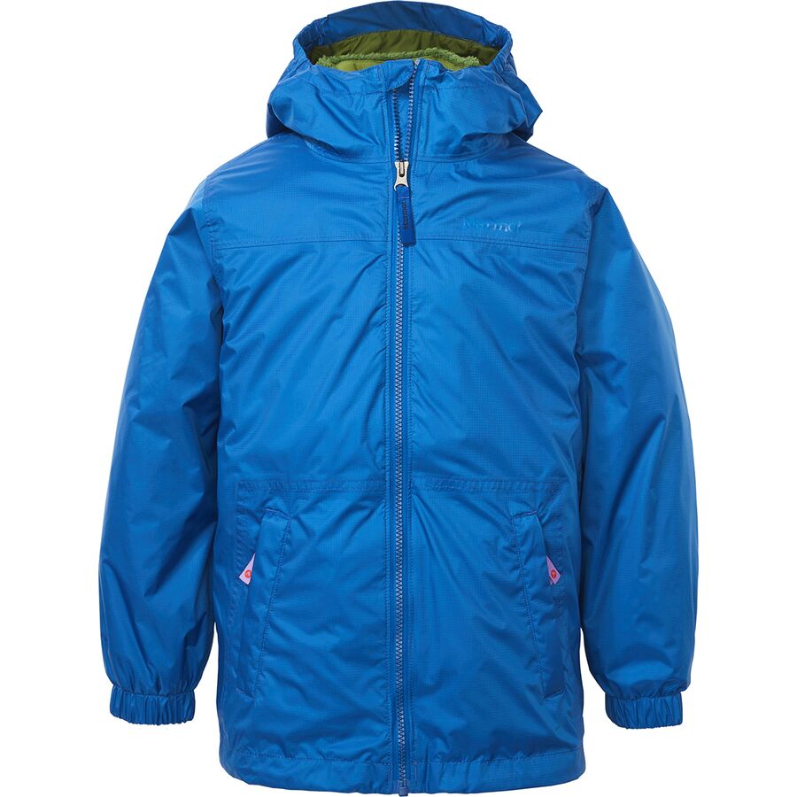 () }[bg {[CY vVbv GR R|[lg WPbg - {[CY Marmot boys PreCip Eco Component Jacket - Boys' Dark Azure