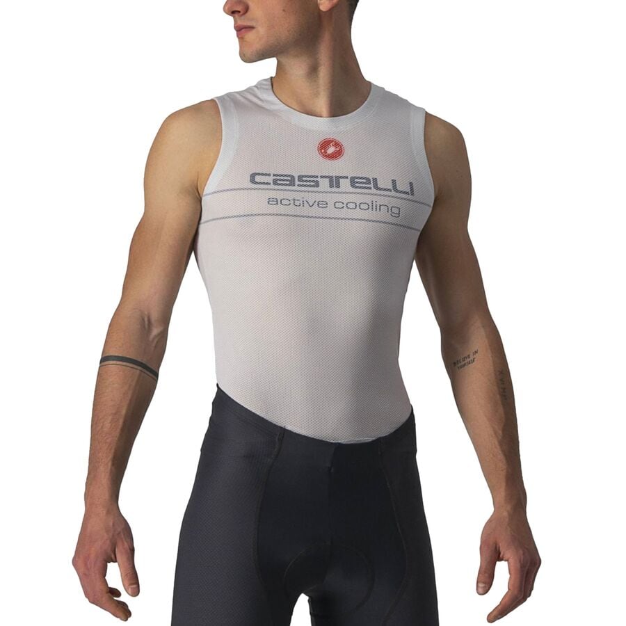 () ƥ  ƥ  ꡼֥쥹 ١쥤䡼 -  Castelli men Active Cooling Sleeveless Baselayer - Men's Silver Gray