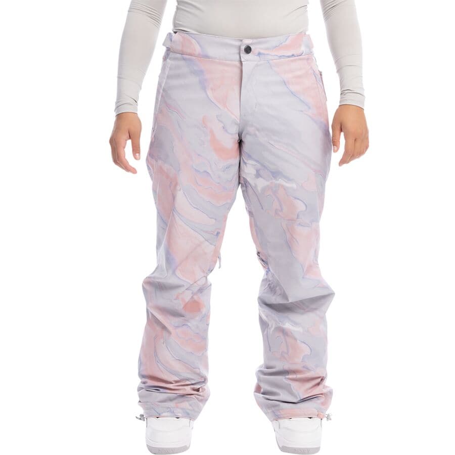 () LV[ fB[X NG L Xm[ pc - EBY Roxy women Chloe Kim Snow Pant - Women's Gray Violet Marble