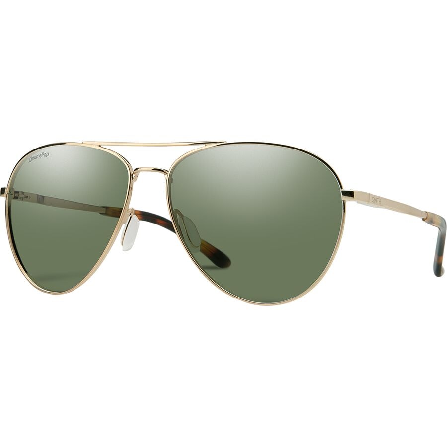 () X~X CobN |[CYh TOX Smith Layback Polarized Sunglasses Gold/ChromaPop Polarized Gray Green