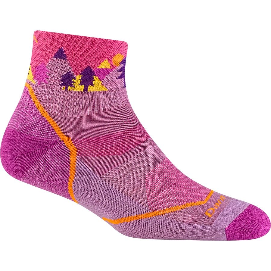 () 󥿥 å  1/4 饤ȥ + å å - å Darn Tough kids Quest 1/4 Lightweight + Cushion Sock - Kids' Violet