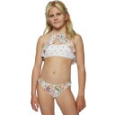 () Ij[ K[Y A[f t[ bt nC lbN XC Zbg - K[Y O'Neill girls Arden Floral Ruffle High Neck Swim Set - Girls' Vanilla