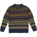 (取寄) バブアー ボーイズ ケース フェア アイル クルー スウェットシャツ - ボーイズ Barbour boys Case Fair Isle Crew Sweatshirt - Boys' Navy Marl