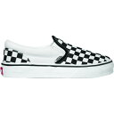 () oY K[Y NVbN Xb| XP[g V[Y - K[Y Vans girls Classic Slip-On Skate Shoe - Girls' (Checkerboard) Black/ True White