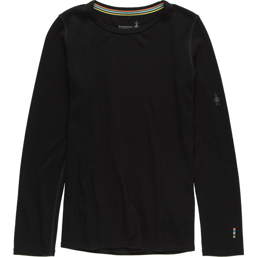 (取寄) スマートウール キッズ メリノ 250 ベースレイヤー― クルー トップ - キッズ Smartwool kids Merino 250 Baselayer Crew Top - Kids' Black