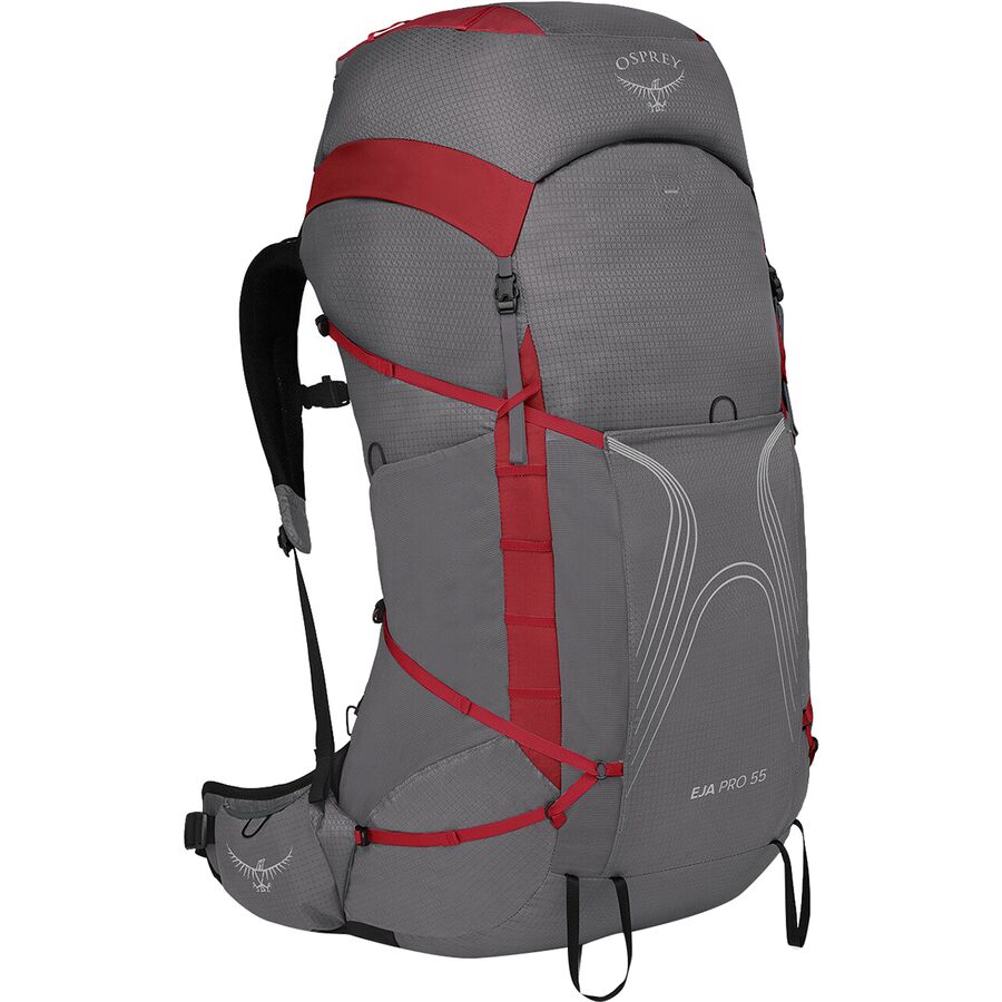 (取寄) オスプレーパック レディース エジャ プロ 55L パック - ウィメンズ Osprey Packs women Eja Pro 55L Pack - Women's Dale Grey/Poinsettia Red