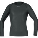 (取寄) ゴアウェア メンズ ウインドストッパー ベース レイヤー ロング スリーブ シャツ - メンズ GOREWEAR men Windstopper Base Layer Long Sleeve Shirt - Men's Black
