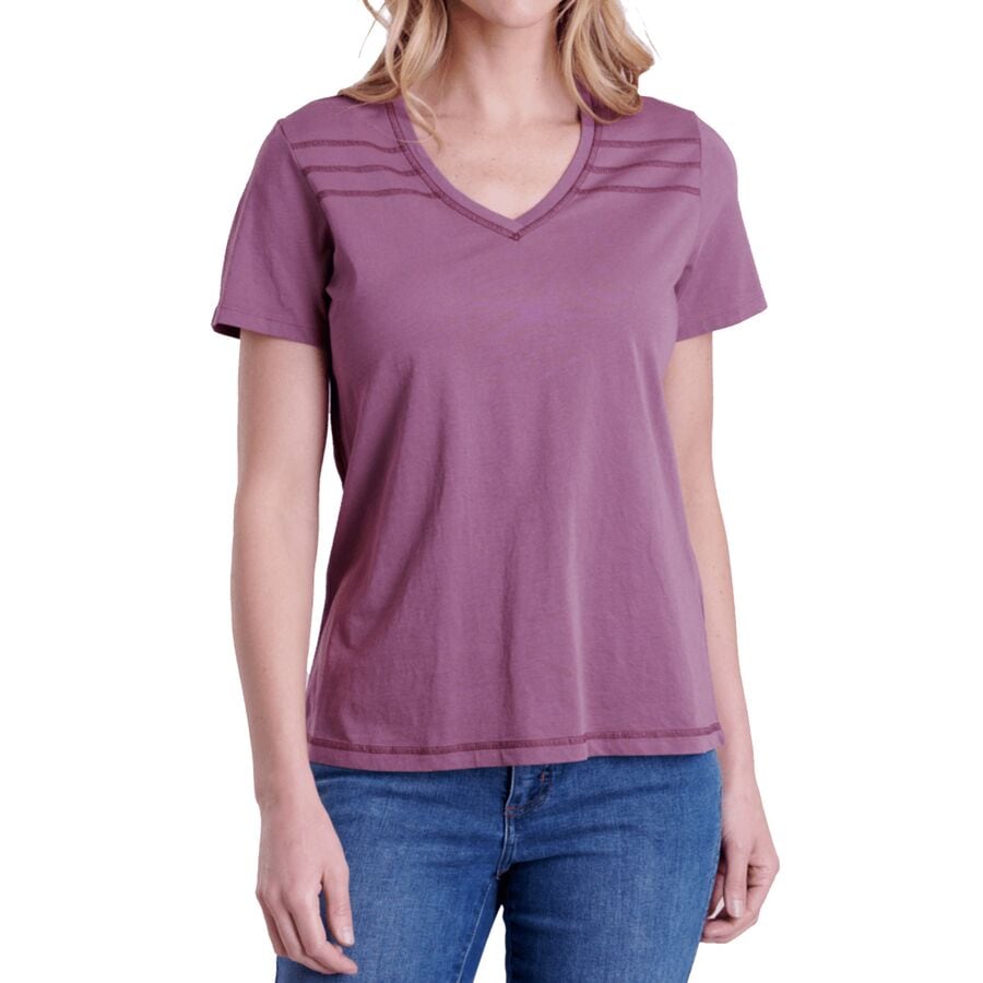 () N[ fB[X Ax V-lbN T-Vc - EBY KUHL women Arabella V-Neck T-Shirt - Women's Mauve