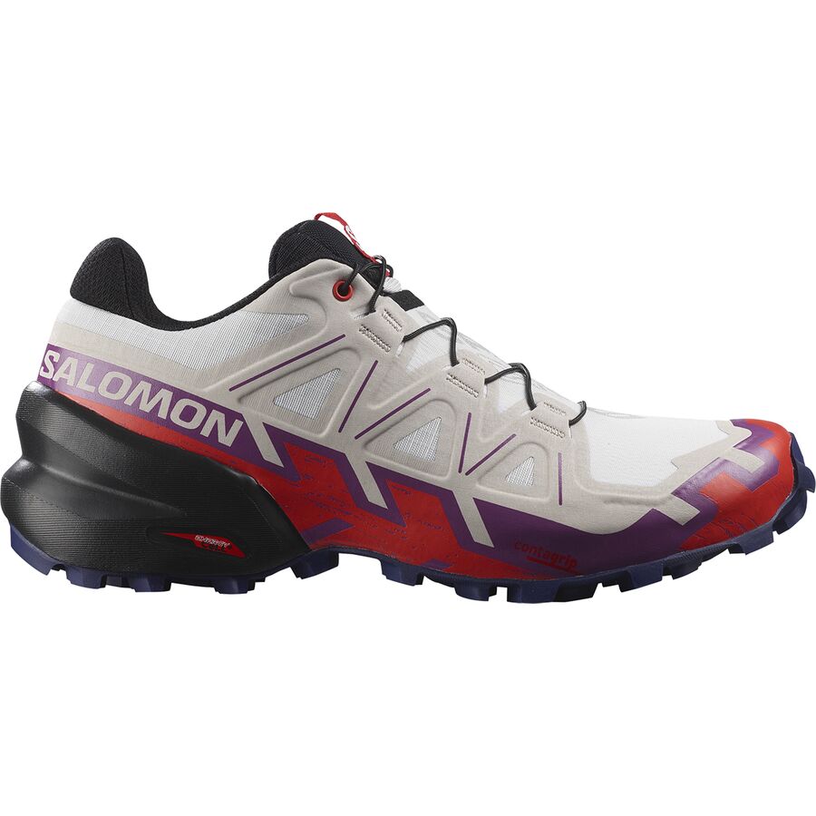 (取寄) サロモン レディース スピードクロス 6 ワイド トレイル ランニング シューズ - ウィメンズ Salomon women Speedcross 6 Wide Trail Running Shoe - Women's White Sparkling Grape Fiery Red