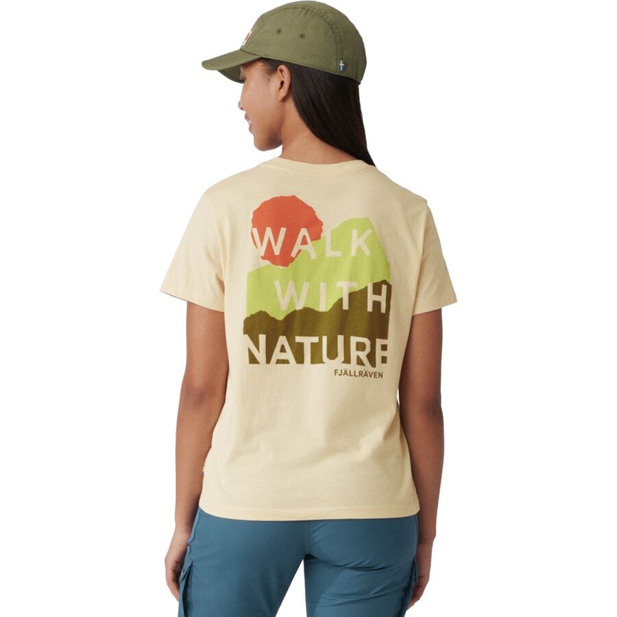 () tF[[x fB[X lC`[ T-Vc - EBY Fjallraven women Nature T-Shirt - Women's Chalk White