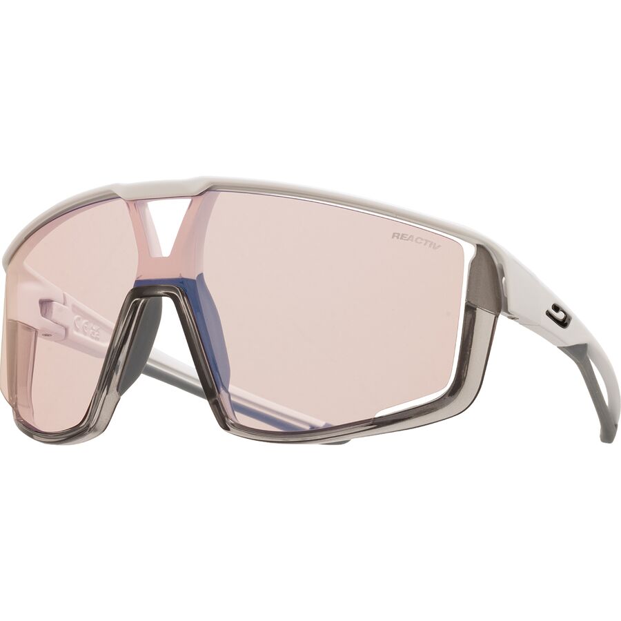 () W{ t[[ TOX Julbo Fury Sunglasses Matte White/Translucent Gray/REACTIV 1-3 High Contrast