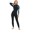 () LV[ fB[X 3/2MM G[g `FXg Wbv EFbgX[c - EBY Roxy women 3/2mm Elite Chest Zip Wetsuit - Women's Anthracite Leaf