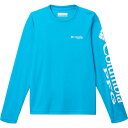 () RrA {[CY ^[~i ^bN O-X[u Vc - {[CY Columbia boys Terminal Tackle Long-Sleeve Shirt - Boys' Ocean Blue/White Logo