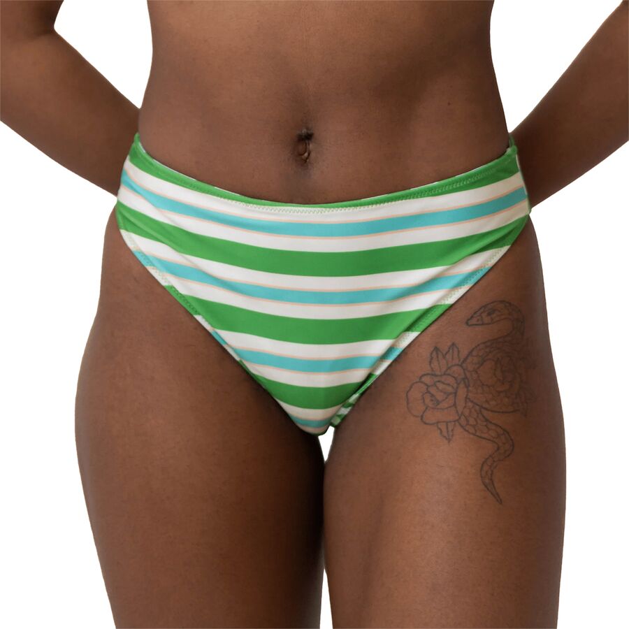 (取寄) ナニスイムウェア レディース リバーシブル ハイ レッグ ビキニ ボトム - ウィメンズ Nani Swimwear women Reversible High Leg Bikini Bottom - Women's Verde