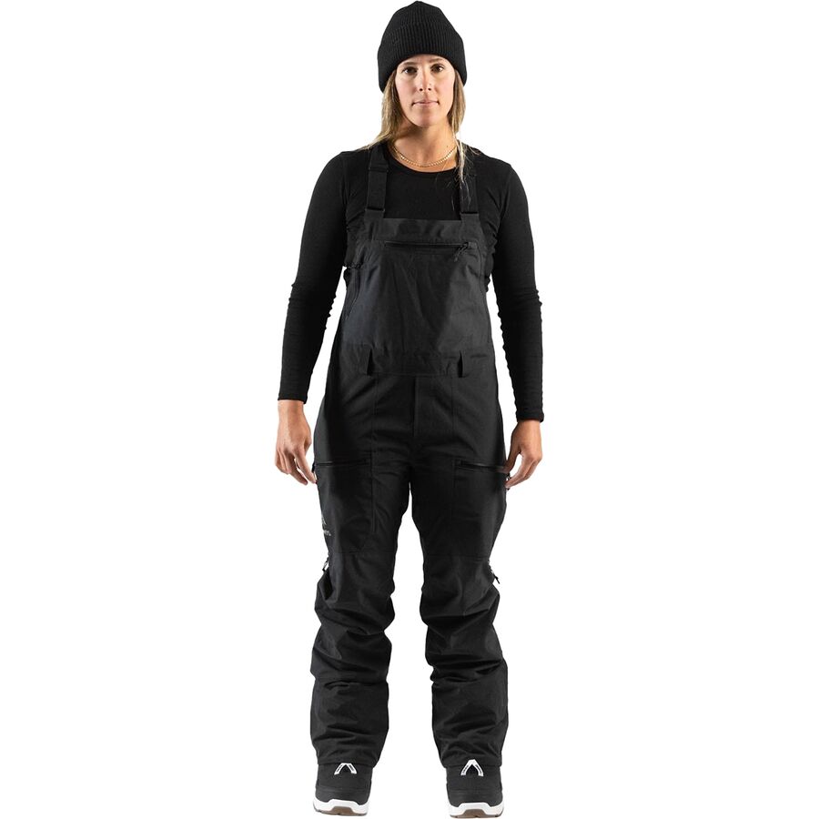 (取寄) ジョーンズスノーボード レディース マウント サーフ ビブ - ウィメンズ Jones Snowboards women MTN Surf Bib - Women's Black