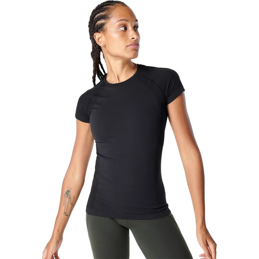 () XEFbeB xeB fB[X AX[g V[X [NAEg T-Vc - EBY Sweaty Betty women Athlete Seamless Workout T-Shirt - Women's Black