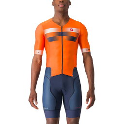 (取寄) カステリ メンズ フリー サンレモ 2 ショートスリーブ スーツ - メンズ Castelli men Free Sanremo 2 Short-Sleeve Suit - Men's Brilliant Orange/Belgian Blue-White