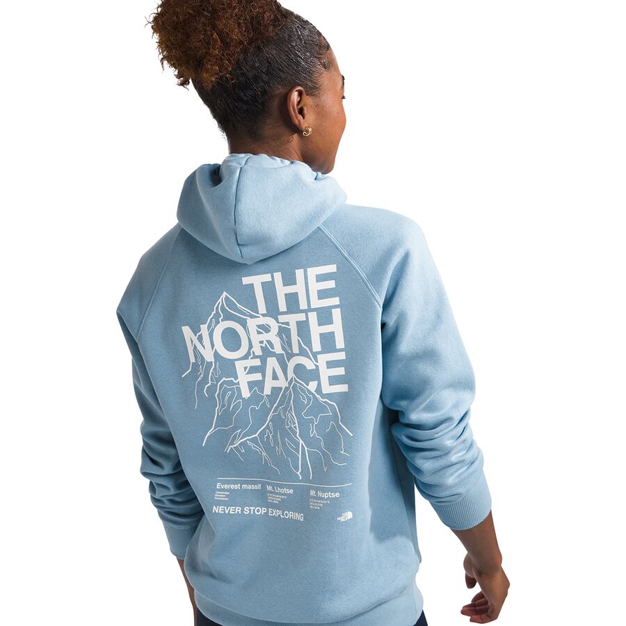 () m[XtFCX fB[X vCVY EB[ u u[fB - EBY The North Face women Places We Love Hoodie - Women's Steel Blue/TNF White